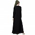 Black Casual abaya in Nida matte fabric